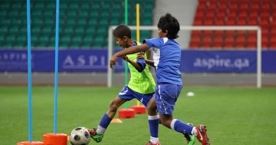 DOHA, QATAR - JANUARY 25:  Local children participate in a football training session at the ASPIRE Academy for Sports Excellence on January 25, 2011 in Doha, Qatar.  (Photo by Robert Cianflone/Getty Images)
