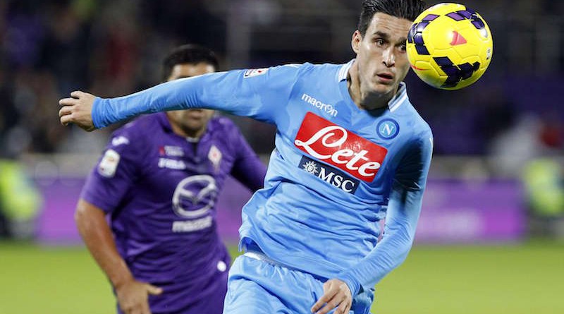 Napoli's Jose Maria Callejon looks at the ball as he runs during their Italian Serie A soccer match against Fiorentina at the Artemio Franchi stadium in Florence October 30, 2013. REUTERS/Giampiero Sposito (ITALY - Tags: SPORT SOCCER) 
Picture Supplied by Action Images