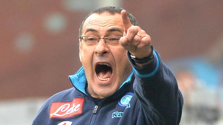 Napoli's coach Maurizio Sarri reacts during the Italian Serie A soccer match UC Sampdoria vs SSC Napoli at Luigi Ferraris stadium in Genoa, Italy, 24 Juanary 2016.
ANSA/LUCA ZENNARO