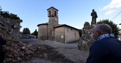 I danni causati dal forte terremoto a San Pellegrino Norcia, 24 agosto 2016.
ANSA/CROCCHIONI