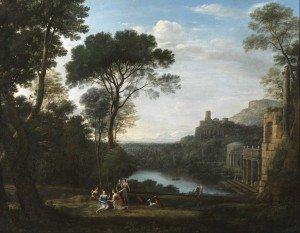 Napoli, Museo e Real Bosco di Capodimonte Claude Lorrain, Paesaggio con la ninfa Egeria, 1669, olio su tela, cm 155 x 199