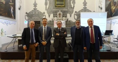 Il team del Tavolo italiano di lavoro per il Patto Mondiale per l’Ambiente con Domenico Amirante Yann Aguila Lucio d'Alessandro Massimo Marrelli e Vincenzo Pepe